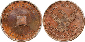 TENNESSEE. Memphis. Undated (1850s) Francisco & Co. Miller-Tenn 11. Copper. Plain Edge. MS-64+ RB (PCGS).