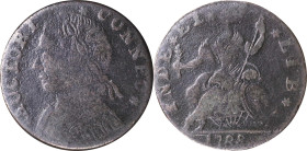 1788 Connecticut Copper. Miller 11-G, W-4510. Rarity-2. Mailed Bust Left. Fine, Porous.
PCGS# 687263. NGC ID: 2B3B.