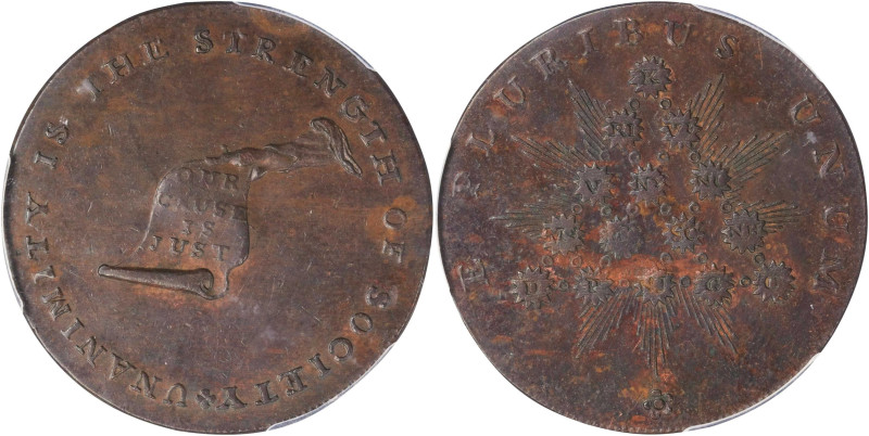 Undated (ca. 1793-1795) Kentucky Token. W-8800. Rarity-1. Copper. Plain Edge. AU...