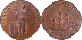 1795 Talbot, Allum & Lee Cent. Fuld-1, W-8620. Rarity-1. Lettered Edge: WE PROMISE TO PAY THE BEARER ONE CENT. AU-58 BN (NGC).
PCGS# 640. NGC ID: 2B6...