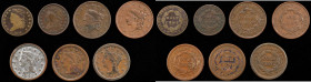 Lot of (7) Circulated Half Cents and Large Cents.