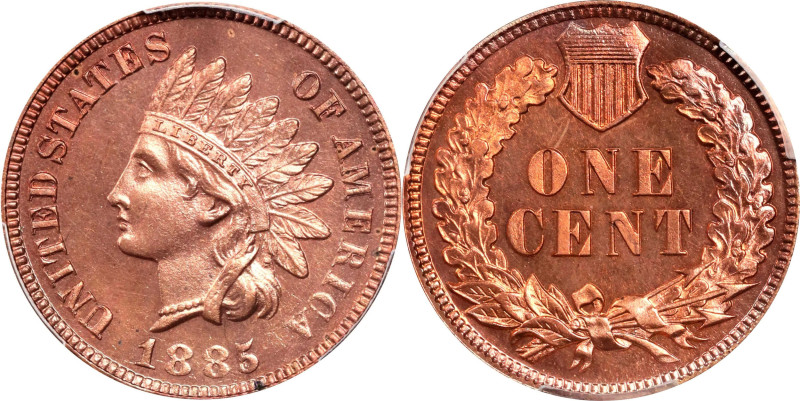 1885 Indian Cent. Proof. Unc Details--Questionable Color (PCGS).
PCGS# 2342. NG...