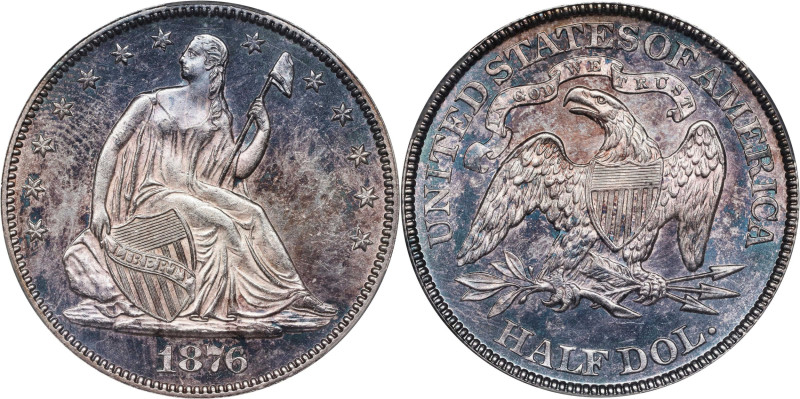 1876 Liberty Seated Half Dollar. AU Details--Cleaned (CACG).
PCGS# 6352. NGC ID...