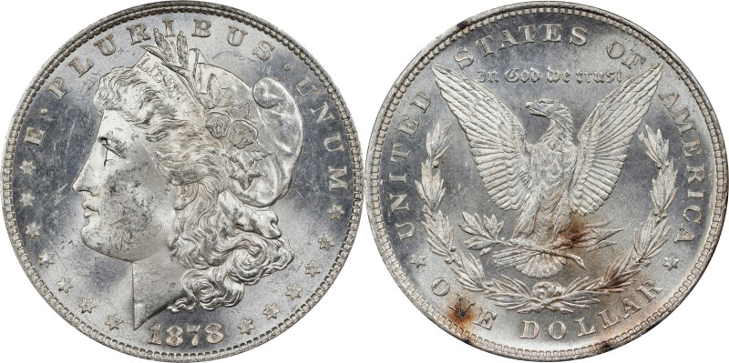 1878 Morgan Silver Dollar. 8 Tailfeathers. VAM-14.4. Hot 50 Variety. Concave Rev...