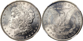 1878-CC Morgan Silver Dollar. MS-62 (NGC).
PCGS# 7080. NGC ID: 253M.
From the Maine Carson City Hoard.
From the Maine Carson City Hoard.