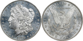 1879-S Morgan Silver Dollar. MS-64 (PCGS).
PCGS# 7092. NGC ID: 253X.
From the Steve Schloss Collection.
From the Steve Schloss Collection.