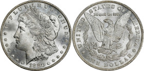 1880-CC Morgan Silver Dollar. VAM-5. Top 100 Variety. 8/High 7. MS-64+ (PCGS).
PCGS# 7102. NGC ID: 2542.
From the Rick Appel Collection. Earlier ex ...