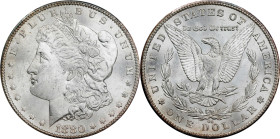 1880-CC Morgan Silver Dollar. MS-63 (PCGS).
PCGS# 7100. NGC ID: 2542.
From the Steve Schloss Collection.
From the Steve Schloss Collection.