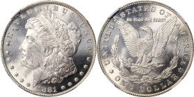 1881-CC Morgan Silver Dollar. MS-63 (NGC).
PCGS# 7126. NGC ID: 2547.
From the Maine Carson City Hoard.
From the Maine Carson City Hoard.