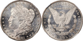 1881-CC Morgan Silver Dollar. MS-61 (NGC).
PCGS# 7126. NGC ID: 2547.
From the Maine Carson City Hoard.
From the Maine Carson City Hoard.
