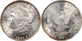 1882-CC Morgan Silver Dollar. MS-62 (NGC).
PCGS# 7134. NGC ID: 2574.
From the Maine Carson City Hoard.
From the Maine Carson City Hoard.