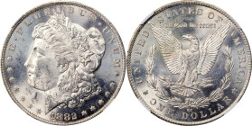 1882-CC Morgan Silver Dollar. MS-62 (NGC).
PCGS# 7134. NGC ID: 2574.
From the Maine Carson City Hoard.
From the Maine Carson City Hoard.