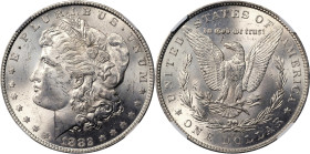 1882-CC Morgan Silver Dollar. MS-61 (NGC).
PCGS# 7134. NGC ID: 2574.
From the Maine Carson City Hoard.
From the Maine Carson City Hoard.