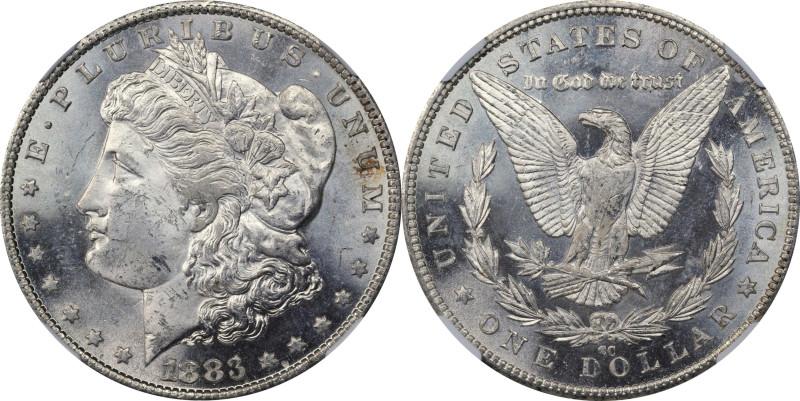 1883-CC Morgan Silver Dollar. MS-63 (NGC).
PCGS# 7144. NGC ID: 254H.
From the ...