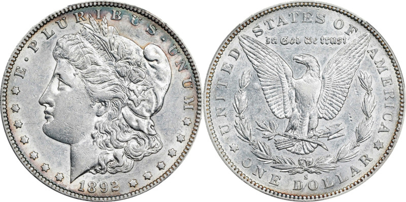 1892-S Morgan Silver Dollar. EF-45 (PCGS).
PCGS# 7218. NGC ID: 255P.
From the ...