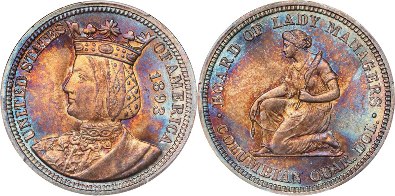 1893 Isabella Quarter. Unc Details--Questionable Color (PCGS).
PCGS# 9220. NGC ...