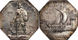 1925 Norse-American Centennial Medal. Silver. Thick Planchet. MS-64 (PCGS).
PCGS# 9450. NGC ID: 28N9.