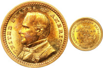 1903 Louisiana Purchase Exposition Gold Dollar, McKinley Portrait, Mint State (Uncertified), with box and supporting items from the Exposition.
PCGS#...