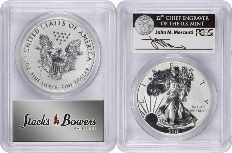 Complete 2011-Dated 25th Anniversary Silver Eagle Set. First Strike. (PCGS).
Fr...