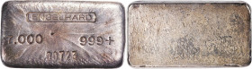 Engelhard Second Series 7 Oz Silver Ingot. No. 00723. 7.000 Troy Ounces. 999+ Fine.