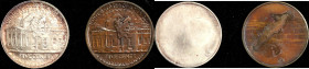 Lot of (2) Undated Pattern Jefferson Nickels. Reverse Design by Christian Arpad Jakobb. Struck by Interbranch International Mint, Missisauga, Ontario,...