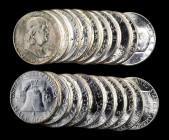 Roll of 1958 Franklin Half Dollars. Mint State (Uncertified).