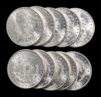 Half Roll of 1898-O Morgan Silver Dollars. Mint State (Uncertified).