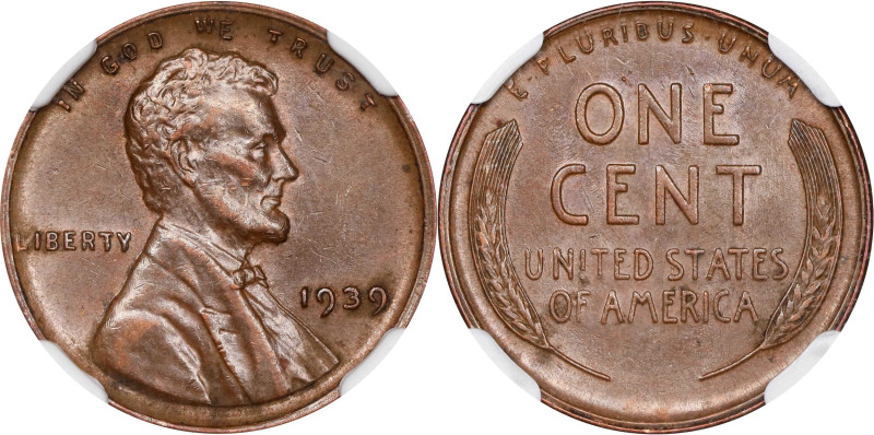 1939 Lincoln Cent. Multistruck. MS-63 BN (NGC).
From the Barry Harding Collecti...