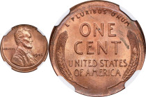 1945 Lincoln Cent. Struck 10% Off Center. MS-65 RB (NGC).
From the Barry Harding Collection.