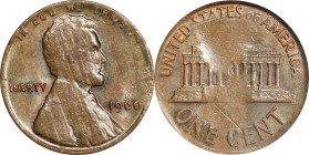 1960 Lincoln Cent. Small Date. Split Planchet Before Strike. MS-60 Details--Scratched (ANACS). OH.
From the Barry Harding Collection.