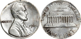 1964 Lincoln Cent. Struck on a Silver Dime Planchet. MS-62 (PCGS).
2.52 grams.
From the Barry Harding Collection.