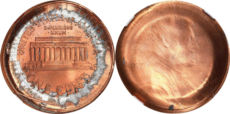 2000 Lincoln Cent. Reverse Capped Die. MS-65 RD (NGC).
From the Barry Harding C...