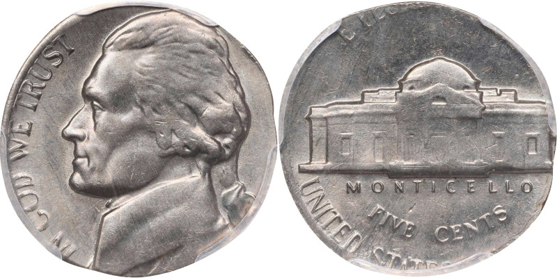 Undated (1965-2023) Jefferson Nickel. Struck on a Copper-Nickel Clad Dime Planch...