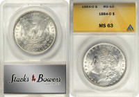 Lot of (2) Choice Mint State 1884-Dated Morgan Silver Dollars. MS-63 (ANACS).
Included are: 1884; and 1884-O.