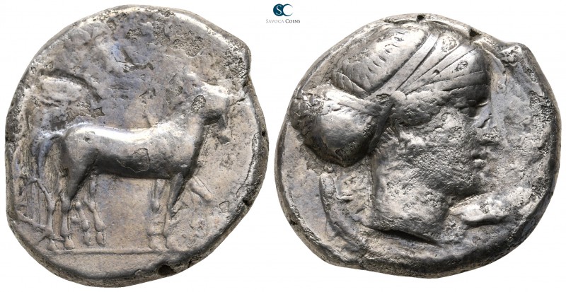 Sicily. Syracuse. Second Democracy 466-405 BC. 
Tetradrachm AR

25 mm., 16,20...