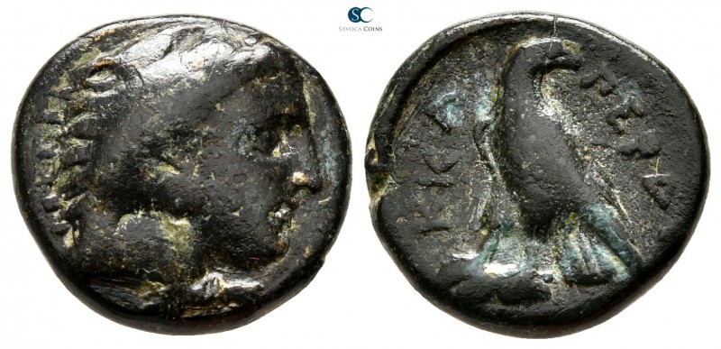 Kings of Macedon. Uncertain mint in Macedon. Perdikkas III 365-359 BC. 
Bronze ...