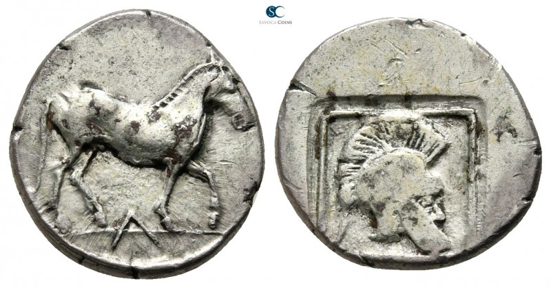 Kings of Macedon. Aigai. Alexander I 498-454 BC. 
Tetrobol AR

15 mm., 2,12 g...