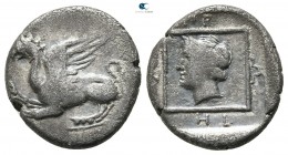 Thrace. Abdera. ΠΡΩΤΗΣ (Protes), magistrate circa 395-360 BC. Tetrobol AR