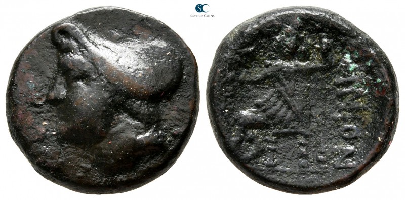 Thrace. Ainos circa 323 BC. 
Bronze Æ

17 mm., 5,67 g.

Head of Hermes left...