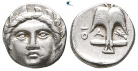Thrace. Apollonia Pontica circa 410-341 BC. Diobol AR