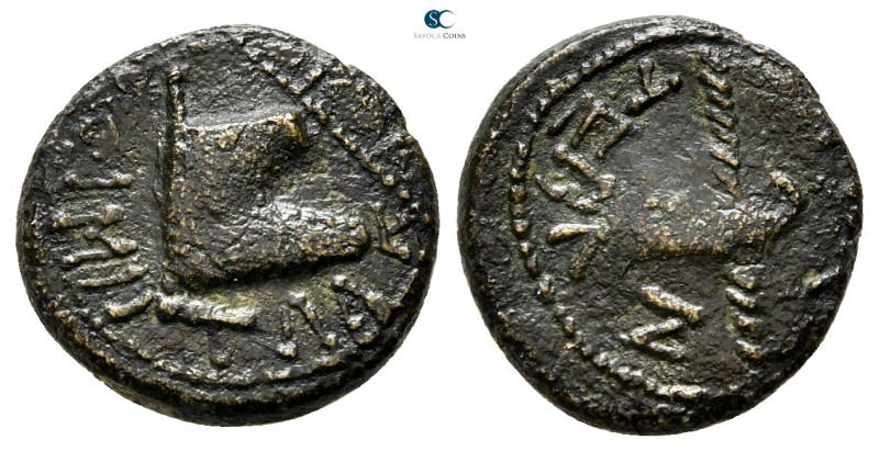 Kings of Thrace. Rhoemetalkes I 11 BC-AD 12. 
Bronze Æ

13 mm., 1,81 g.

ΣE...