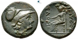 Islands off Thrace. Samothrace. ΠΥΘΟΚ- (Pythok-), magistrate circa 300-100 BC. Bronze Æ