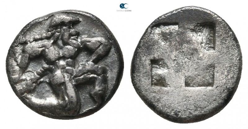 Islands off Thrace. Thasos 500-480 BC. 
1/8 Stater AR

10 mm., 1,10 g.

Sat...