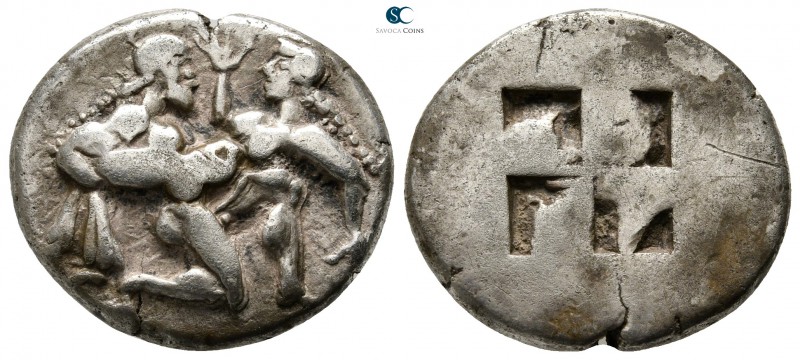 Islands off Thrace. Thasos circa 500-480 BC. 
Stater AR

22 mm., 8,41 g.

I...