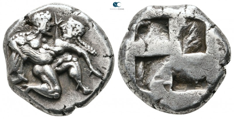Islands off Thrace. Thasos 500-480 BC. 
Stater AR

20 mm., 9,63 g.

Nude Sa...