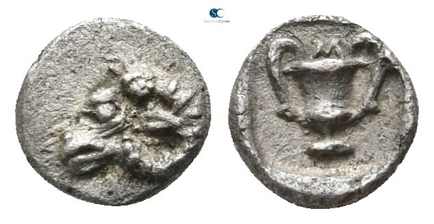 Thraco-Macedonian Region. Uncertain mint 480-450 BC. 
Tetartemorion AR

6 mm....