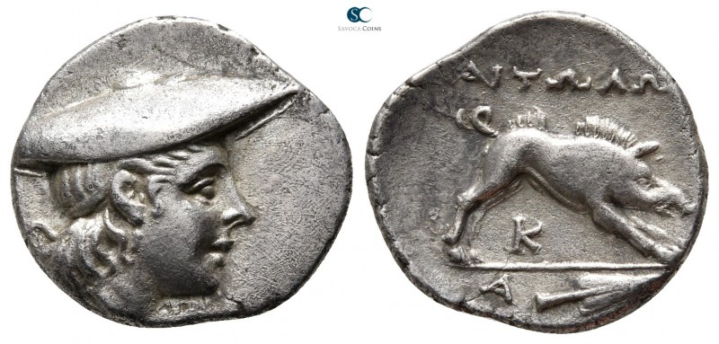 Aetolia. Aetolian League 220-205 BC. 
Triobol AR

17 mm., 2,35 g.

Head of ...