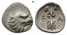 Peloponnesos. Elis, Olympia 400 BC. Hemiobol AR