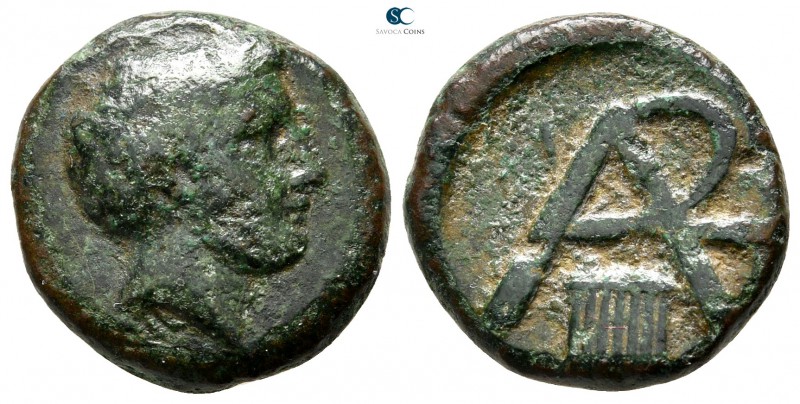 Arkadia. Arcadian League, Megalopolis 340-275 BC. 
Trichalkon Æ

18 mm., 5,91...