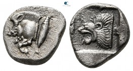 Mysia. Kyzikos 480 BC. Diobol AR